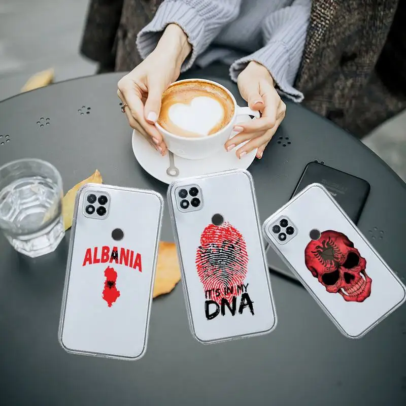 

Albania Albanians National flag Phone Case Transparent for Xiaomi redmi note 8 9 10 11 t lite pro ultra mix 4 K40