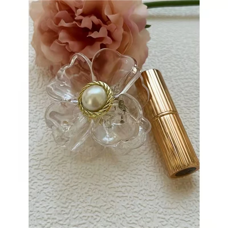 Женская заколка для волос Винтажная с цветами и жемчужинами в Корейском стиле из