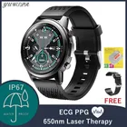 Мужские спортивные Смарт-часы 650 нм лазерная терапия часы ЭКГ PPG температура тела водонепроницаемые фитнес-часы для Android Apple Xiaomi F80