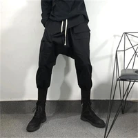 men down pants spring and autumn new hip hop harajuku senior dark down files casual loose large size pants