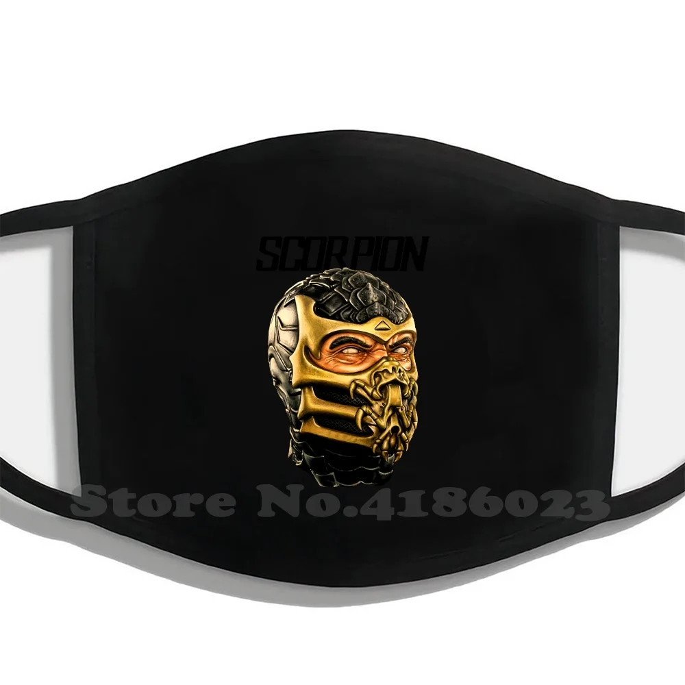 

Scorpion Printing Washable Breathable Reusable Cotton Mouth Mask Mk Mortal Kombat Mortal Mortal Kombat Mortal Kombat Video Game