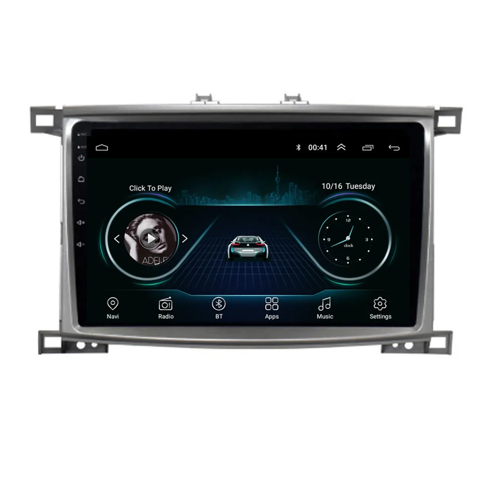 4G LTE Android 8,1 для Toyota Land cruiser 100 LC 100 Мультимедиа стерео автомобильный dvd-плеер навигация gps радио