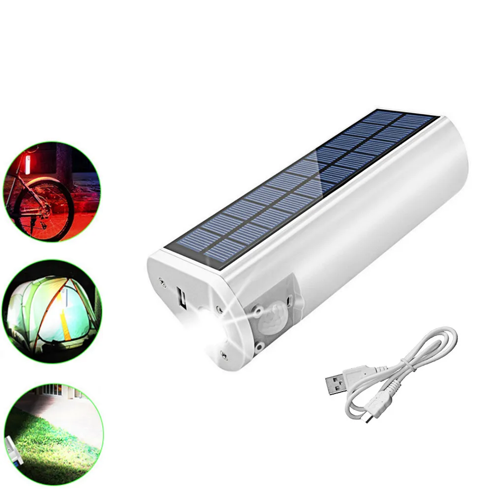 Портативный светодиодный светильник на солнечной батарее 3 7 В уличный 4 режима