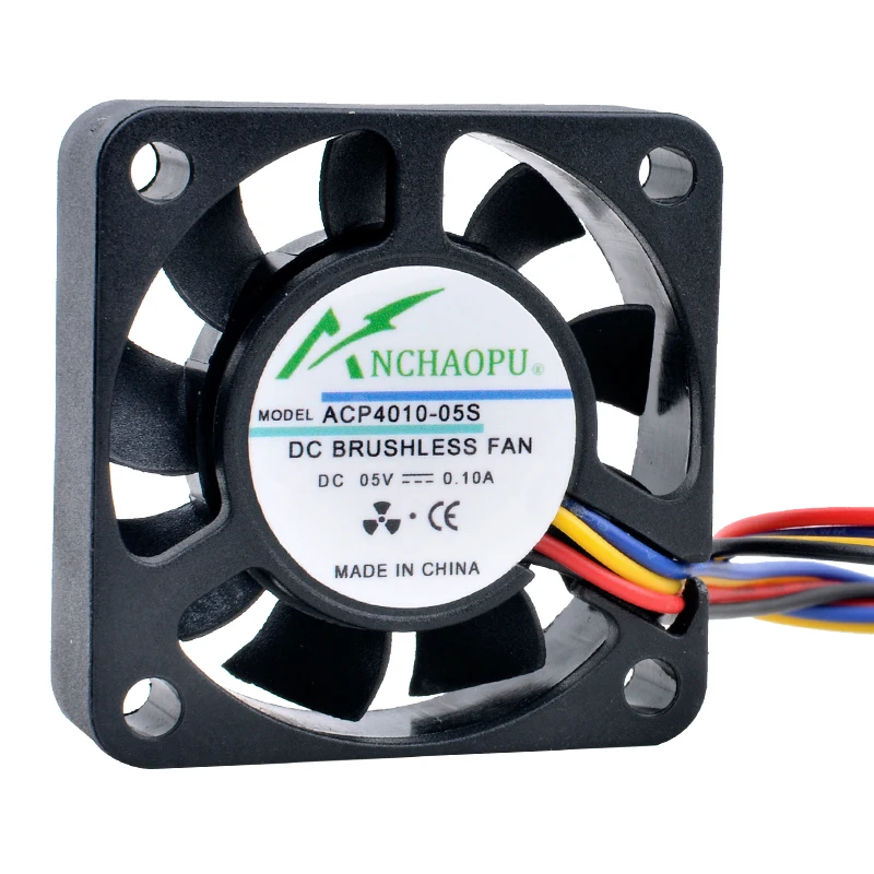 ANCHAOPU 4cm 40mm fan 40x40x10mm DC5V 0.10A 4 lines PWM speed control cooling fan for Raspberry Pi in mini case images - 6