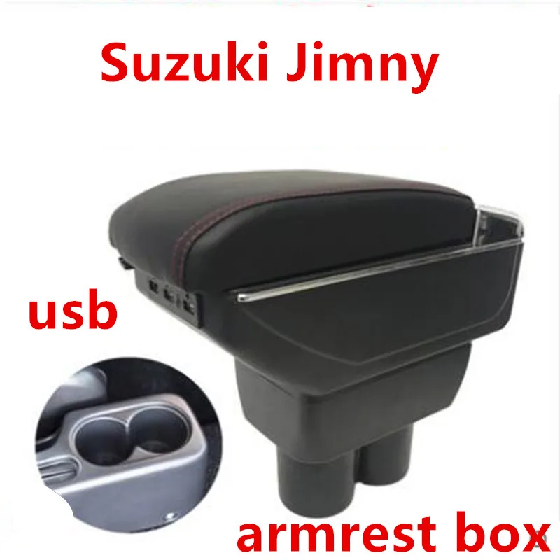 Для Suzuki Jimny подлокотник коробка центральный магазин интерьер подлокотник хранения автомобиля-Стайлинг Аксессуары с держатель стакана, пепельница продукты