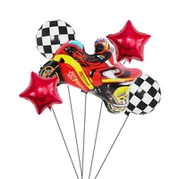 motorcycle theme party decor balloons 18inch star foil baloons motorcycle helium ballons racing 2nd 3th birthday party suppl