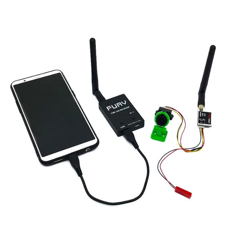 Готов к использованию 5 8G FPV ресивер UVC видео приемник OTG VR Android телефон + TS5823 200/600