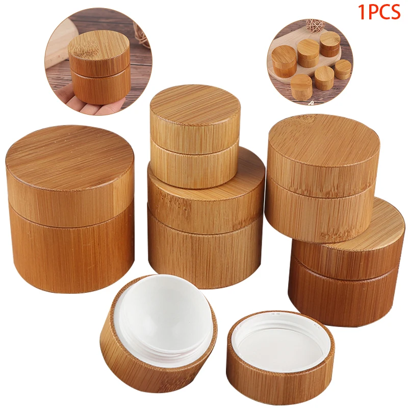 

1Pcs 5g 10g 15g 20g 30g 50g Wooden Bamboo Bottle Cream Mask Jar Make-Up Skin Care Container Empty Cosmetic Bottle Container
