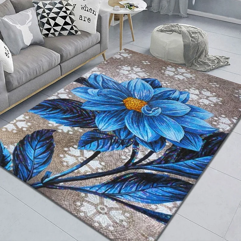 

Elegant floral rugs and carpets for home living room door mat entrance room decor abstract floor mat anti-skid area rug large