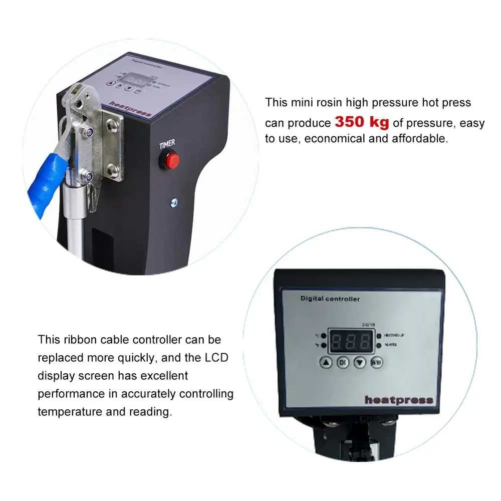 Гидравлический Ручной пресс для канифоли термопресс Мини Портативный двойной