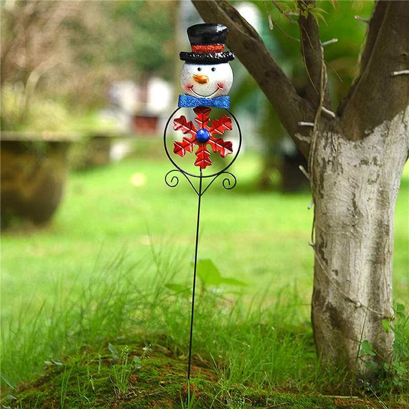 

Garden Stakes Decor Ironwork Insert Metal Flower Insert Wind Spinner Ornaments Kinetic Art Plug-In Outdoor Yard Wind-Turned