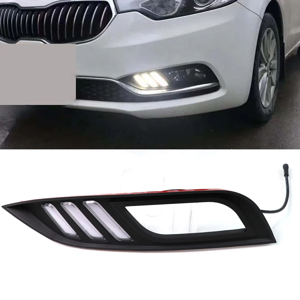 2 шт. светодиодсветодиодный дневные ходовые огни для Kia K3 Cerato 2013 2014 2015 2016|Фара авто