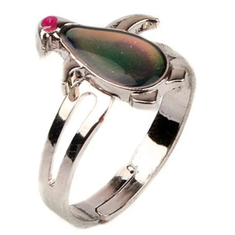 

Female fashion ring Penguin temperature sensitive discoloration Girl Birthday Party ring jewelry manufacturer wholesale