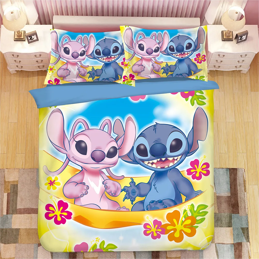 Disney Lilo & Stitch постельный комплект Детские пододеяльники наволочки постельного