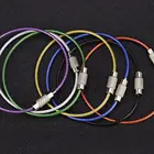 10 шт. цветной брелок-карабин из нержавеющей стали, брелок для ключей, инструменты, проволока, для повседневного использования на открытом воздухе, брелок для ключей с винтовым замком