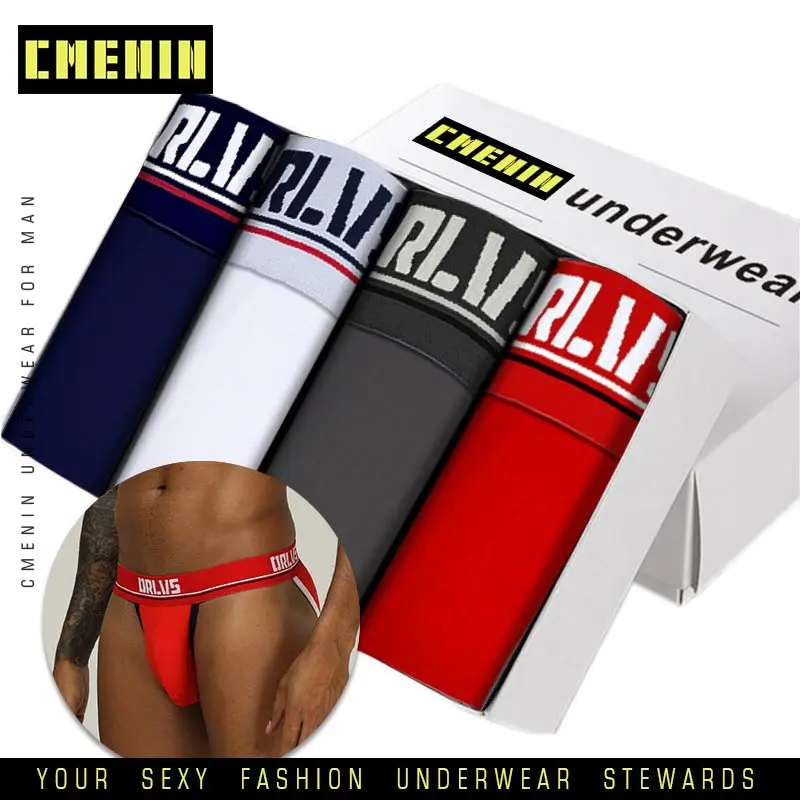 4 шт./лот сексуальное нижнее белье для мужчин бандаж мужские трусы геев бикини