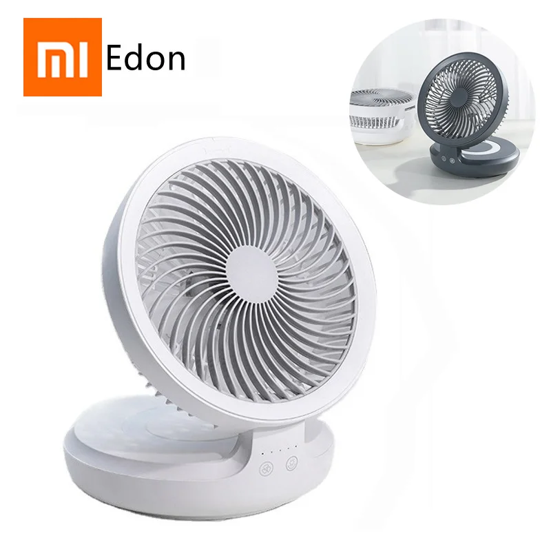 

Xiaomi Edon E808 Wireless Suspended Air Circulation Fan USB Rechargeable Folding Electric Fan Night Light Touch key 4 Wind Speed