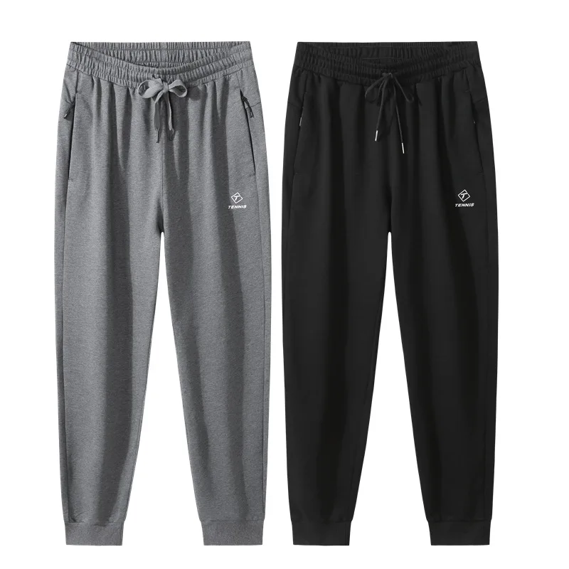 

Spring Autumn Men's Tie Up Elastic-waisted Fat Man's Casual Sports Pants Plus Plus Size Knit Pants Stretch Casual Pants XL-8XL