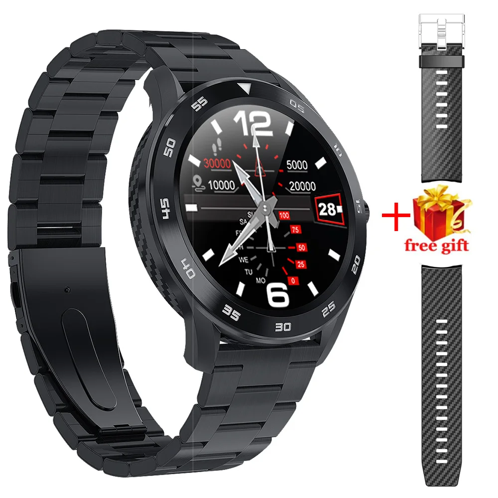 D98 Steel B D98 бизнес Смарт часы человек IP67 1,3 ''ECG обнаружения Сменные циферблаты Smartwatch часы монитор сердечного ритма браслет - Цвет: D98 Steel B