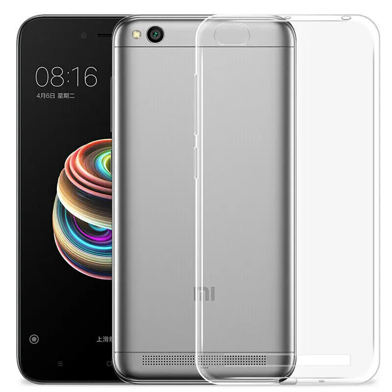 Мягкий чехол из ТПУ для сотового телефона Xiaomi Redmi 5A Прозрачная силиконовая