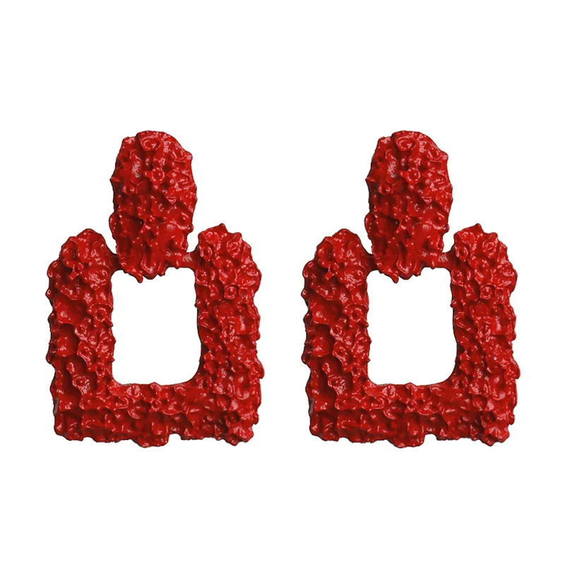 09 red Модные массивные серьги-капли для женщин, массивные большие геометрические металлические серьги, Женские Висячие серьги, современные ювелирные изделия - Окраска металла: 09 red