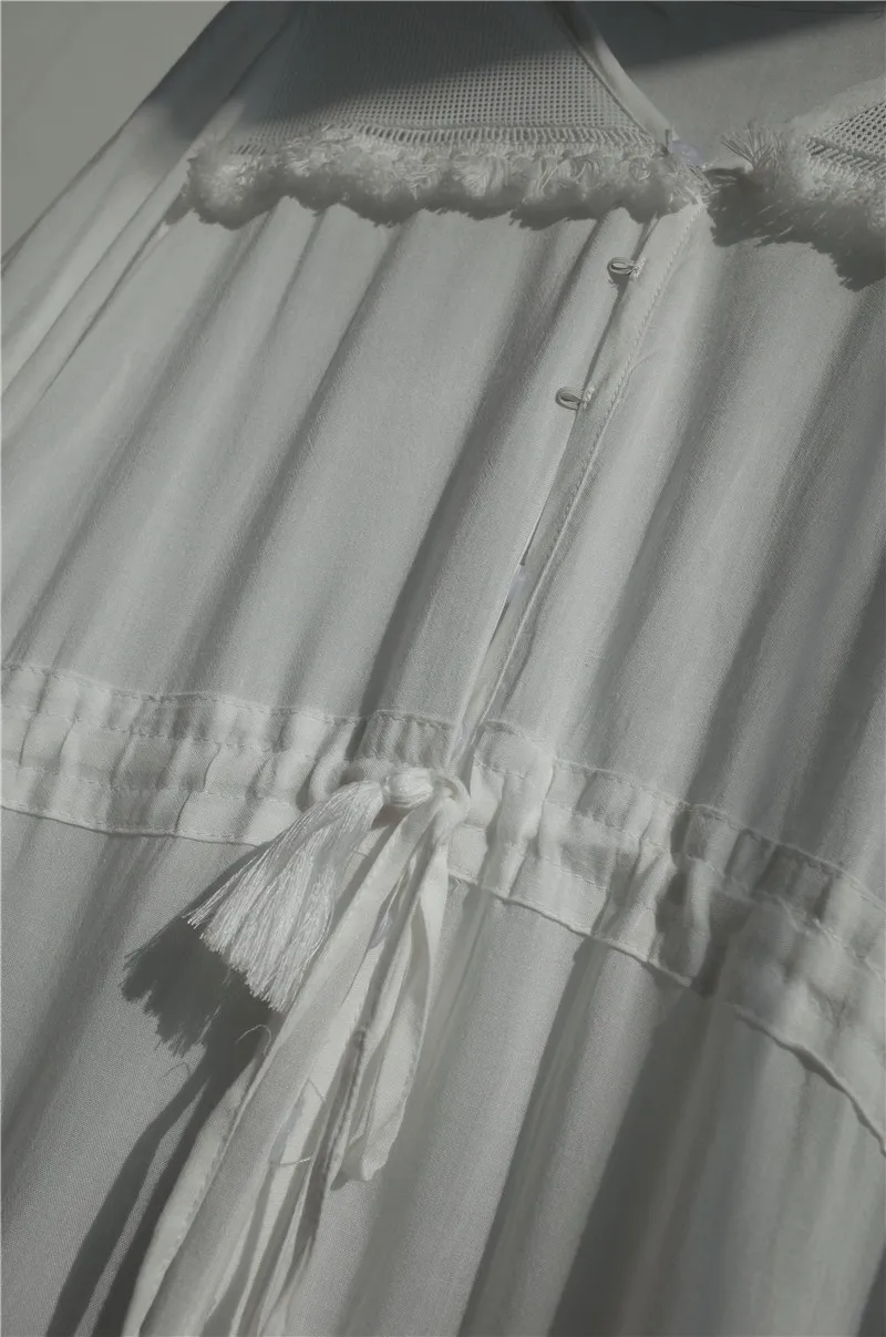 Хлопковая длинная Пляжная накидка платье пляжа купальник женский купальный