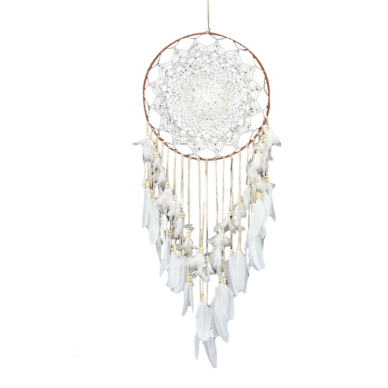 

Ловцы мечты в стиле бохо, перо ручной работы для детской спальни, украшение на стену, украшение для детской стены, украшение для творчества