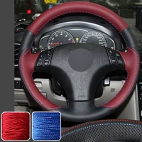 new steering wheel cover stitch on wrap for mazda 3 04 09 m6 m5 speed 3 6 03 08 super soft non slip durable car interior
