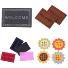 112 Масштаб Кукольный домик Миниатюрный милый Добро пожаловать цветок напольный коврик ковер аксессуары для кукольного дома