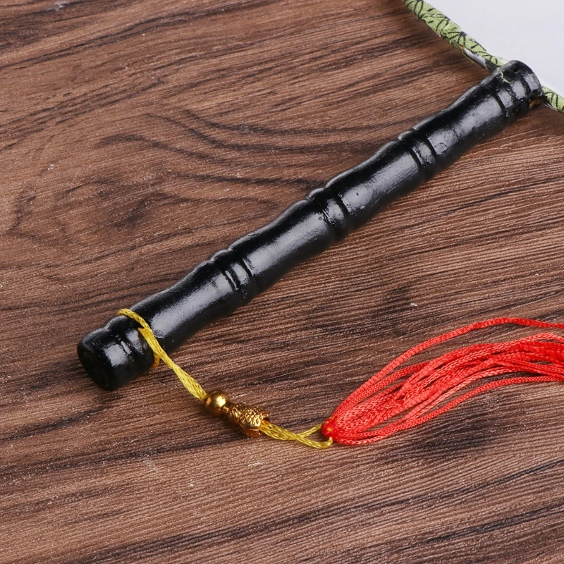 

24cm Summer Elegant Round Hand Paddle Fan White Blank Cloth Kids Painting Toy