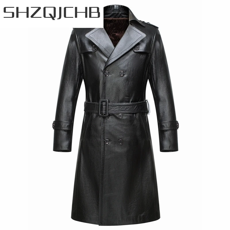 

JCHB 2021 Men Jacket Vintage Leather Genuine Cow Leather Jacket Men Detachable Liner Duck Down Winter Coat Jaqueta De Couro DS11