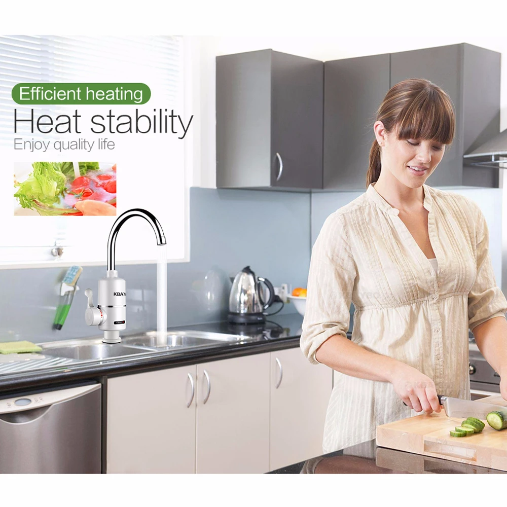 Смеситель без резервуара KBAYBO 2000 Вт мгновенный Электрический водонагреватель