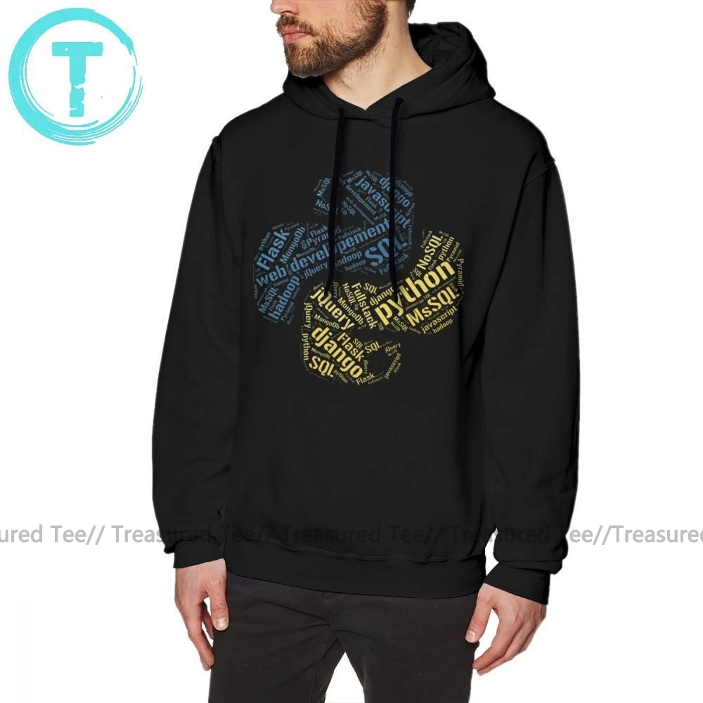 Толстовка для разработчика; толстовка для программиста питона; длинный мужской пуловер; синяя хлопковая толстовка; XXXL; свободные осенние повседневные толстовки
