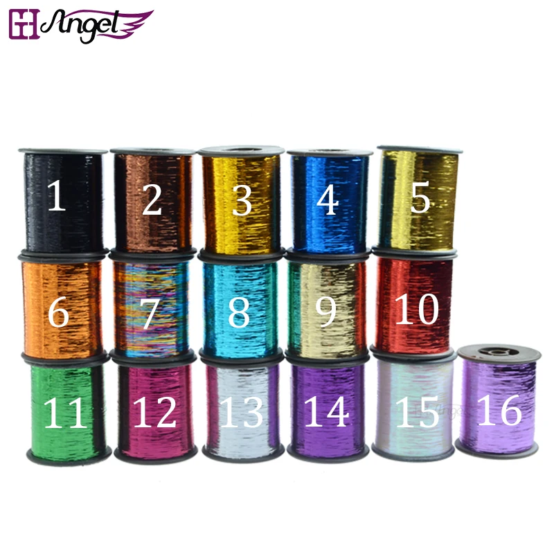 Бесплатная Shipping 15rolls 2012 Новинка 15 цветов микс 2000 м (78740 дюйма)/рулон блестящие