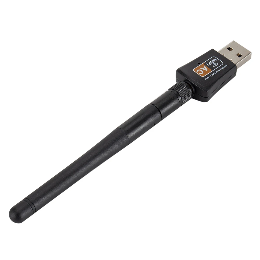 

Portable 600M Network Card Receiver Wireless Adapter Dongle USB WiFi Dual Band for Office Caring Computer Supplies