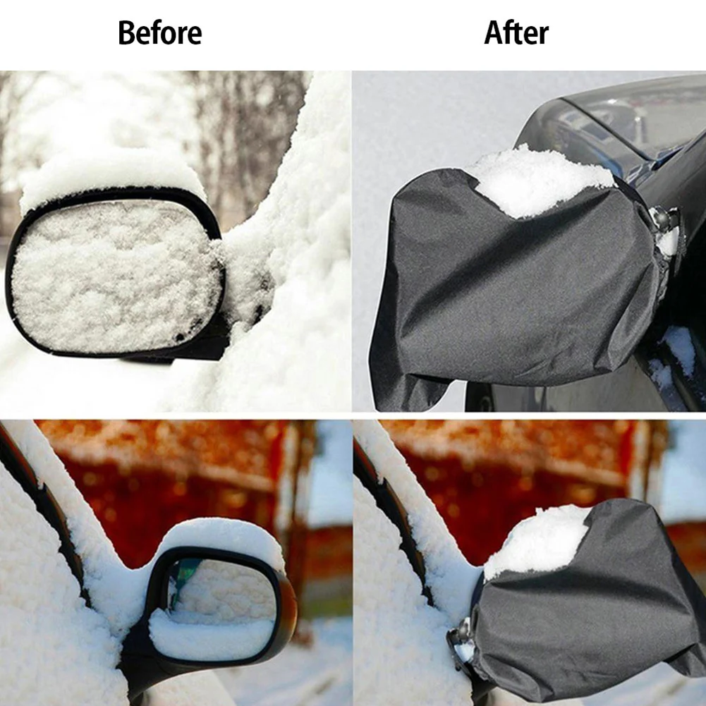

Auto Side Mirror Protective Cover Waterproof Coated Oxford Fabric Weather-proof Universal Exterior Mirror Covers Pack of 2