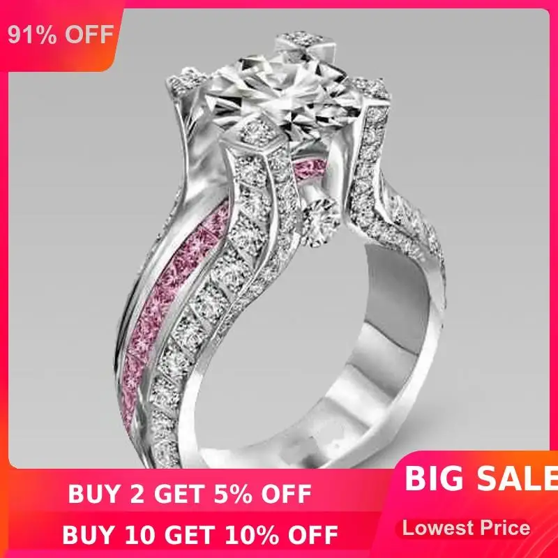 Choucong набор обручальных колец 2 в 1 3 цвета винтажное ювелирное изделие с