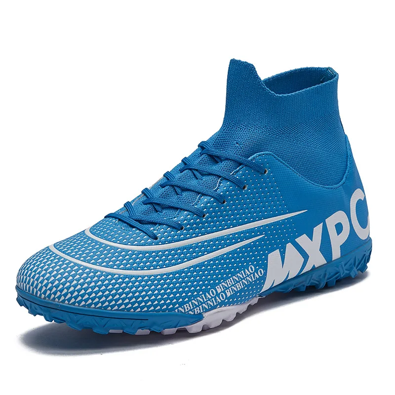 blue turf sole Профессиональные сверхтонкие мужские сникерсы футбольные бутсы мужские Бутсы для футзала тренировочные кроссовки для детей Chuteira Futebol - Цвет: blue turf sole