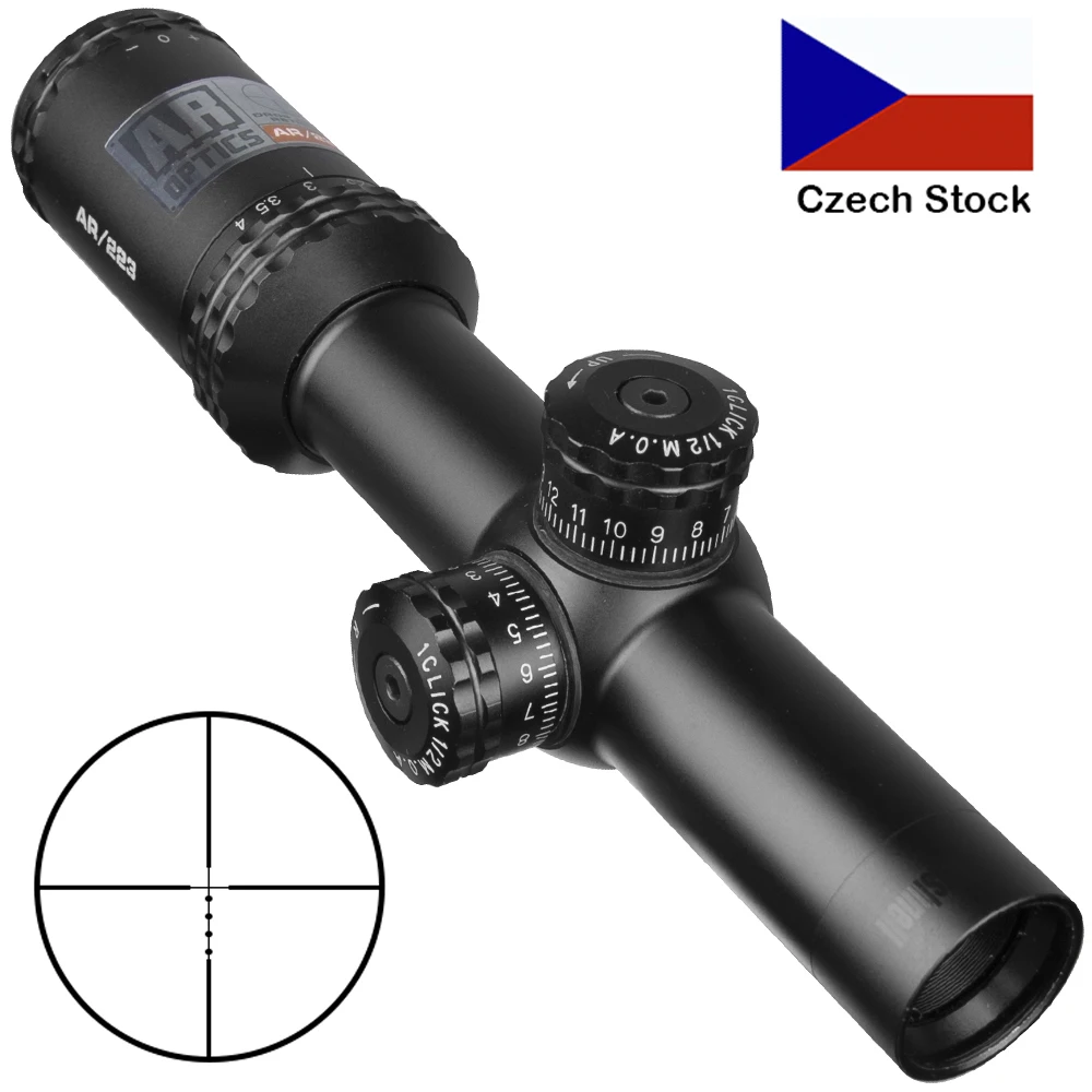 1-4x24 Ar оптика Drop Zone-223 тактический прицел Riflescope с целевыми башенками охотничьи прицелы для снайперской винтовки Охота