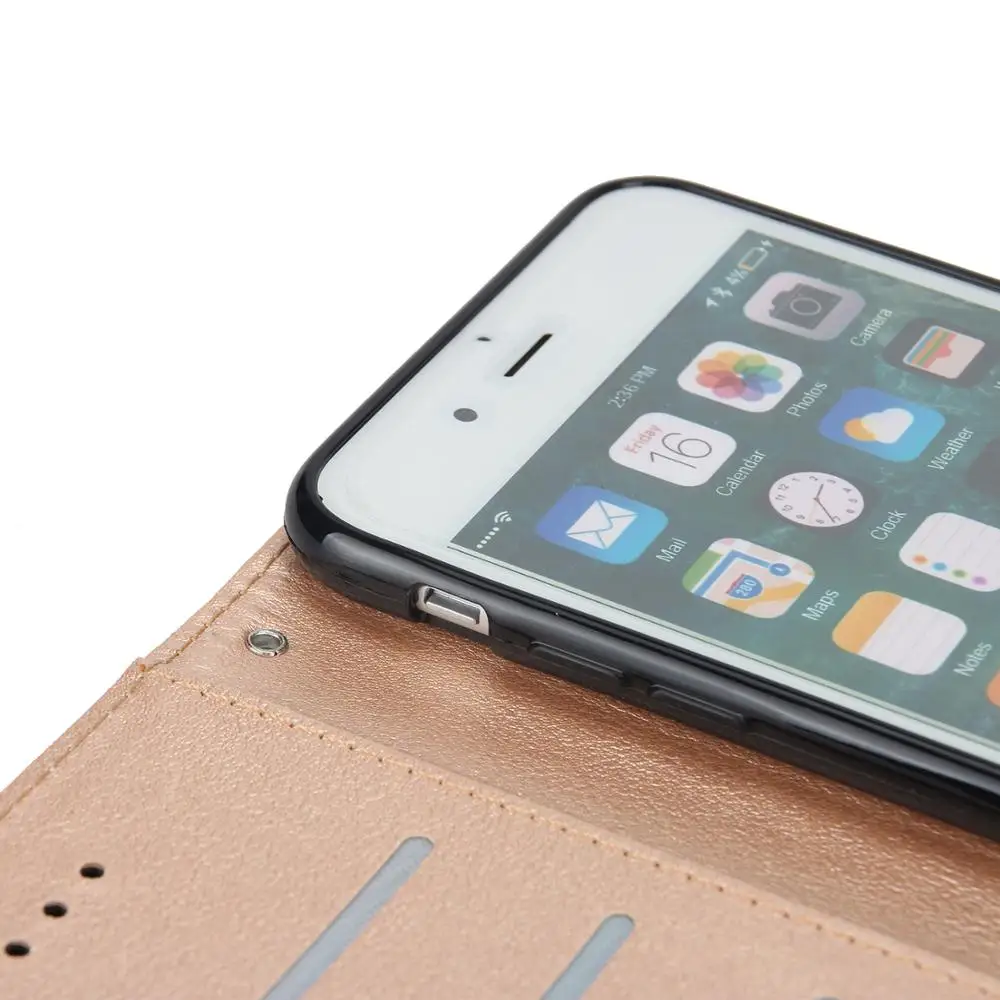 Чехол-книжка с бумажником для iPhone 8 со шнурок в подарок фоторамка отделениями