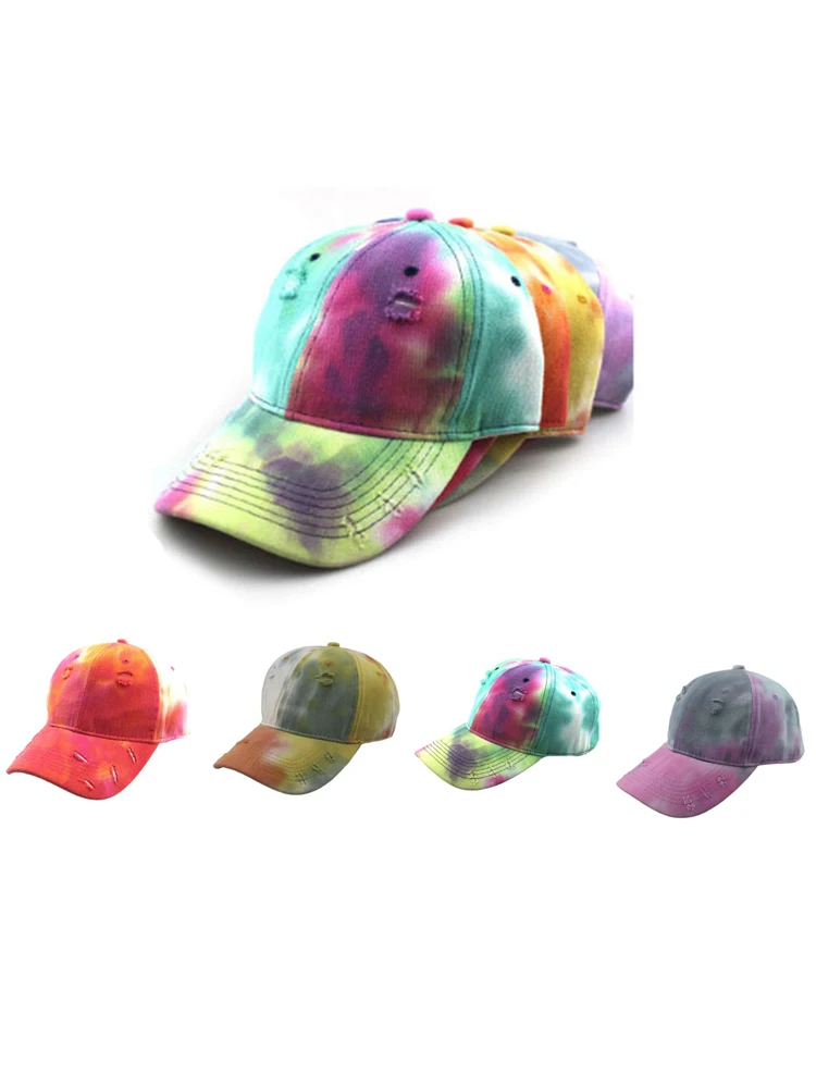 Новый мужской Бейсбол Кепки галстук бабочка DyedGradient отверстие в Корейском стиле