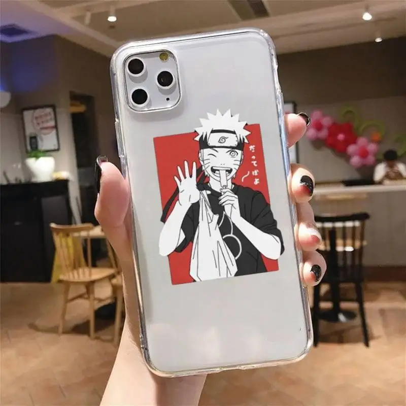 

Anime Naruto kakashi Phone Case Transparent for iPhone 11 12 mini pro XS MAX 8 7Plus X SE 2020 XR Samsung S10 9 8 7 6 Plus