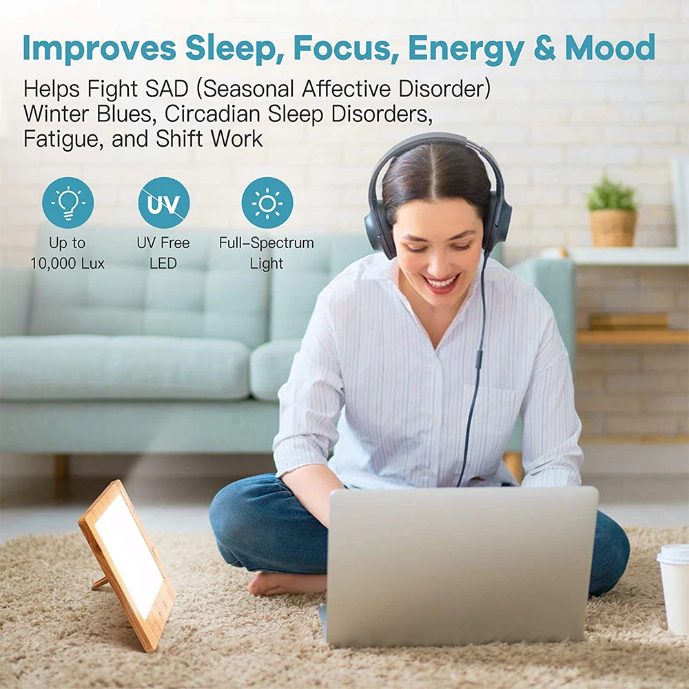 Световая терапевтическая лампа 10000 Люкс светодиодсветодиодный для сезонных