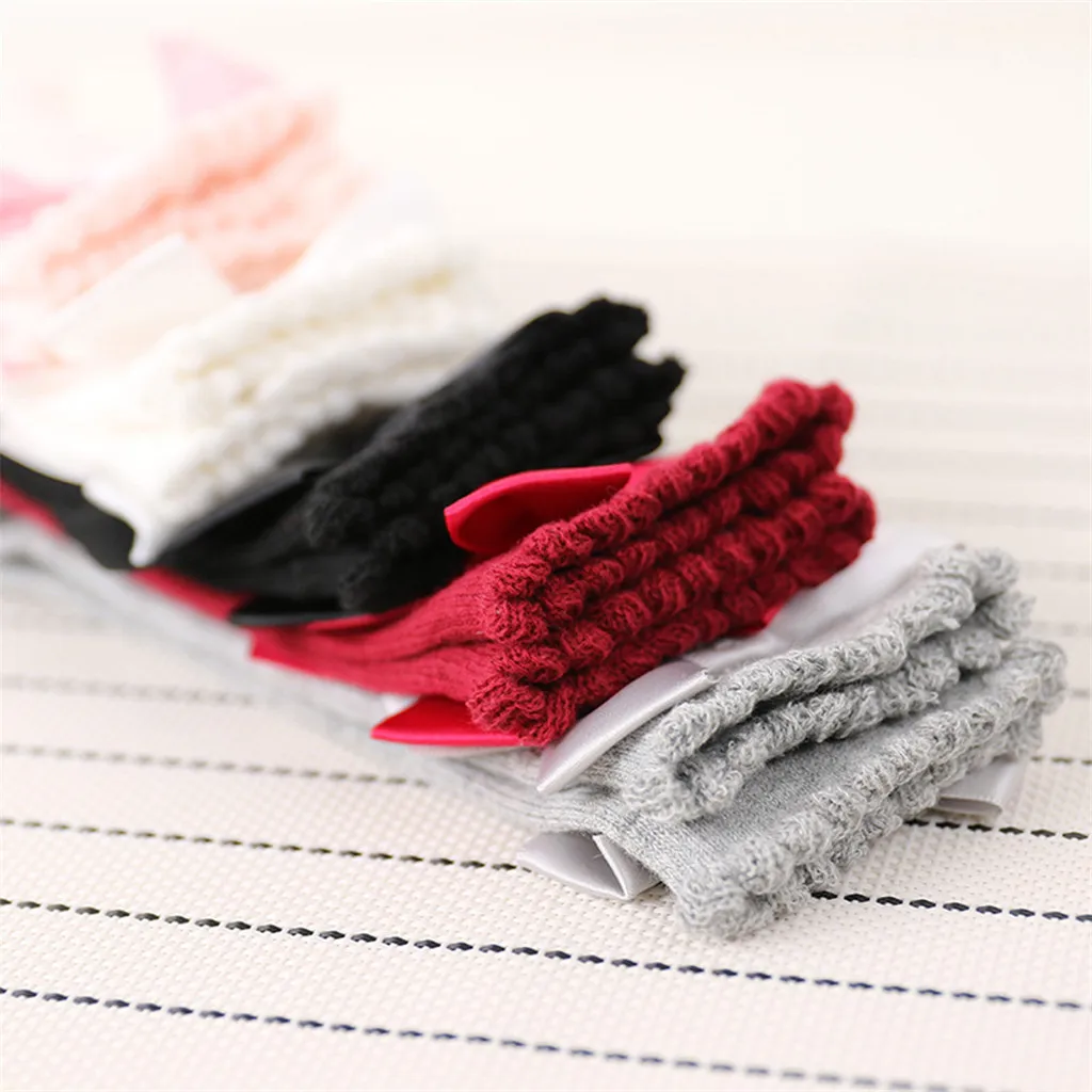 Autumn Winter New Kids Toddler Girl Cute Stockings Big Bow Knee High Long Soft Cotton Warm Lace Baby Sweet Socks for | Детская одежда и
