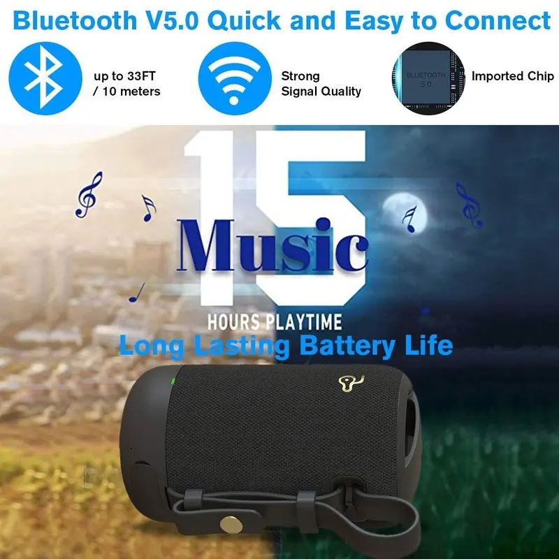 Новинка 20 Вт BD03 TWS портативный Bluetooth 5 0 динамик s 3D HiFi громкий Саундбар звук стерео