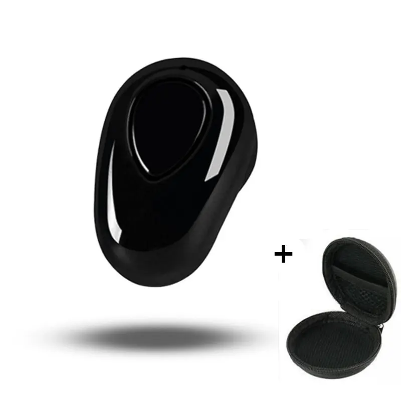 black with bag S520 мини беспроводные Bluetooth наушники спортивный динамик гарнитура стерео невидимый наушник с микрофоном для samsung Xiaomi всех телефонов - Цвет: black with bag