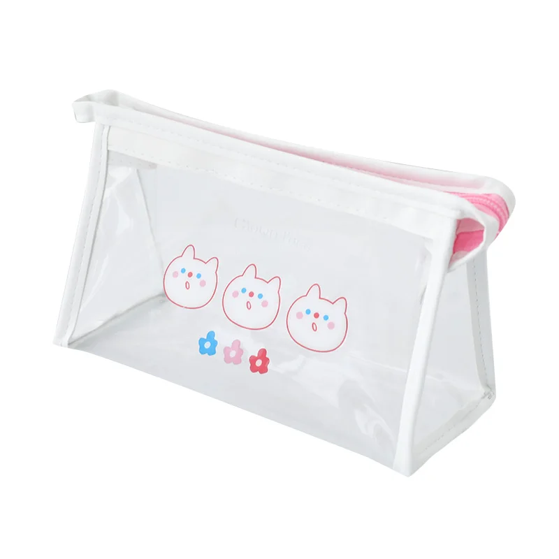 

W&G Cute Transparent Pvc Pencil Case Simple Kawai Large-capacity Pencil Case Organiser for School Stationery box of Girl Japan