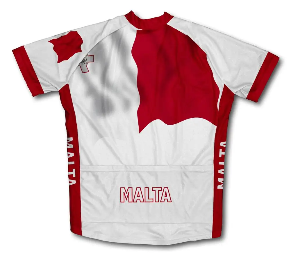 

Classic retro MALTA men's full zipper bicycle short-sleeved cycling jersey