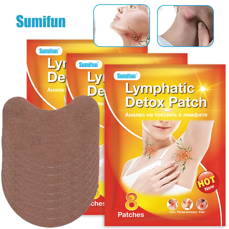 

8Pcs/bag Sumifun Lymphatic Detox Patch Medicine Relief Lymph Nodes Sticker Neck Lymphatic Drainage Medical Plaster Anti-Swelling