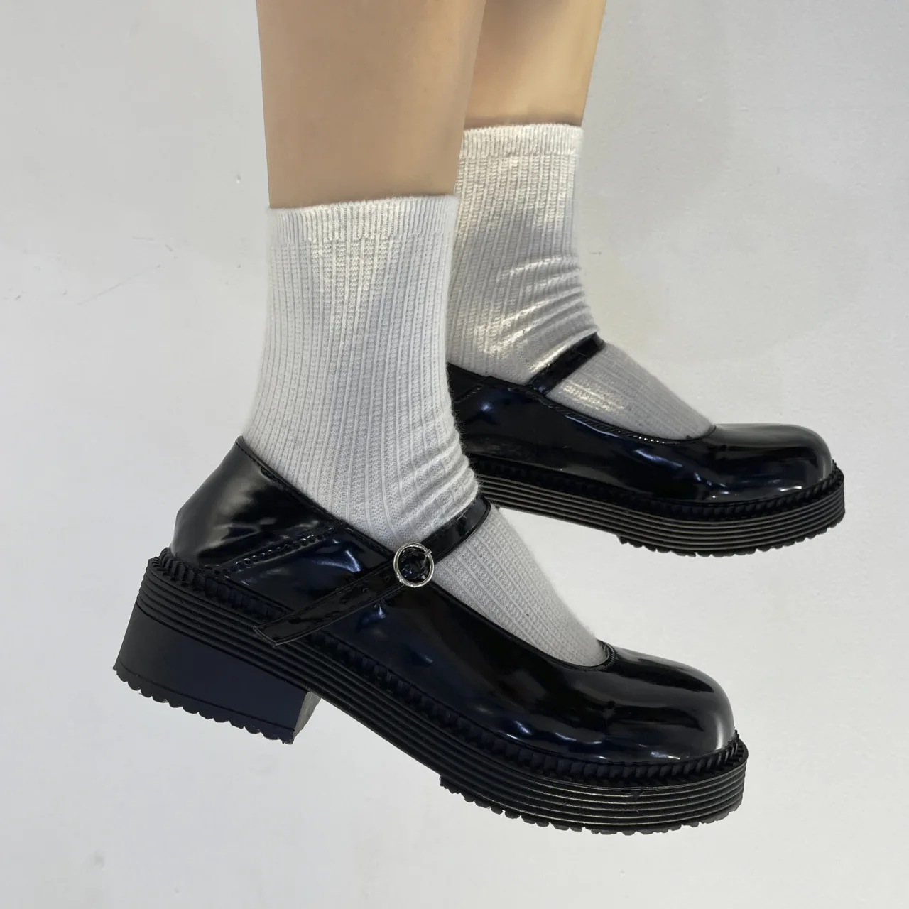 Туфли женские на платформе в стиле &quotЛолита&quot Дизайнерские Мэри Джейн с